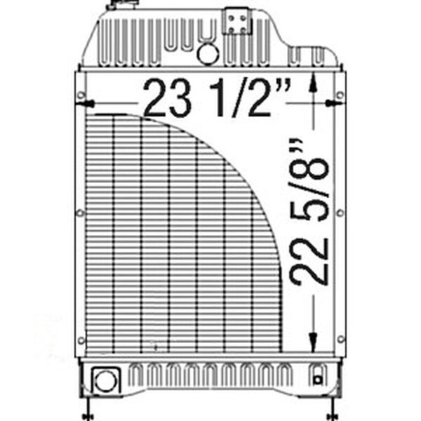 Aftermarket Northern 211002 Radiator 4-Row Fits Massey Ferguson 8120 Tractor F044 3778285M91 - main
